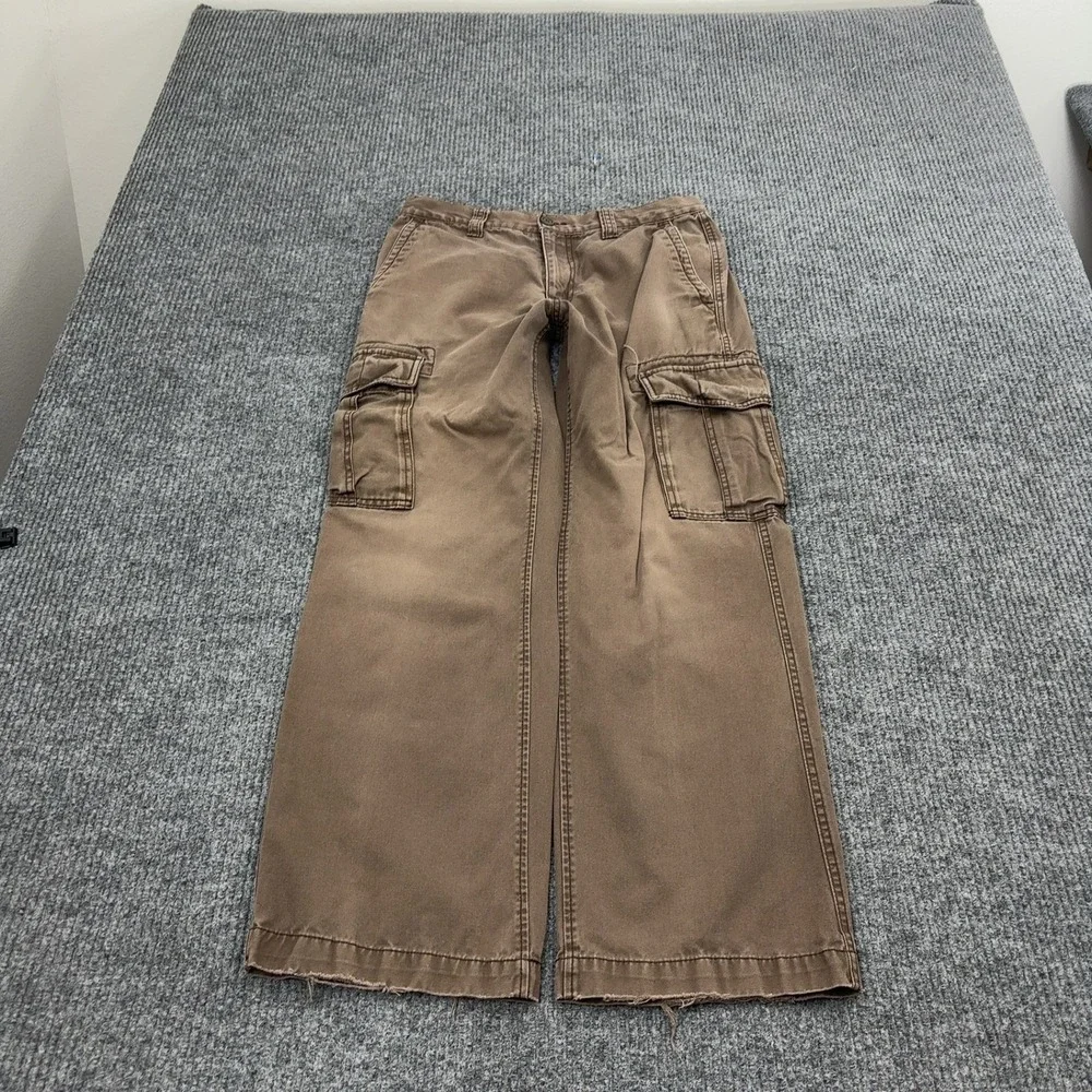 Old Navy Cargo Pants Mens 29x30 Brown Cotton Loose Utility Gorpcore Y2K Style
